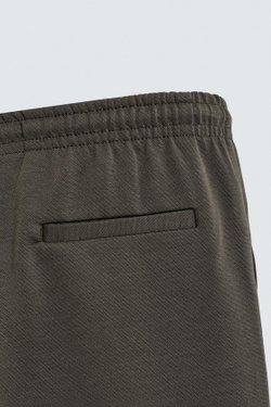 ZARA БРЮКИ-ДЖОГГЕРЫ NON IRON КОМФОРТНОЙ ПОСАДКИ, ЗЕЛЕНЫЙ МЕЛАНЖ