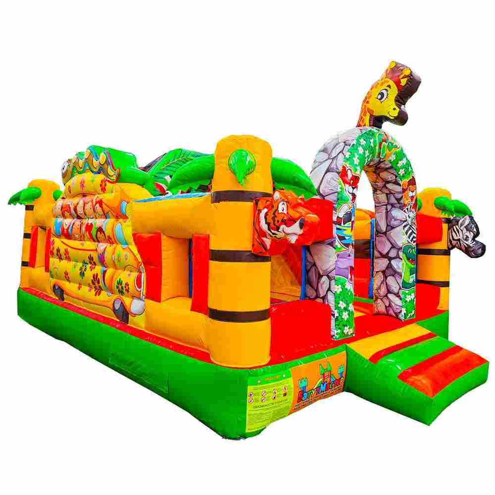 Коммерческий надувной батут «Сафари-экскурсия 2», с горкой 5*4*2,8 м