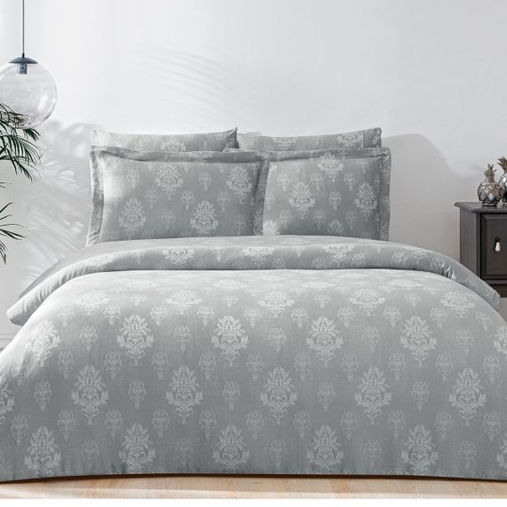 Постельное белье MODENA BAMBOO серый жаккард deluxe TIVOLYO HOME Турция
