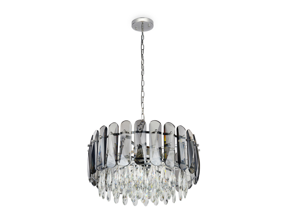 Подвесная люстра TR5069/6 CH/SM/CL хром/дымчатый/прозрачный E14/6 max 40W D500*950