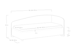 Кровать Paola R (120x190)