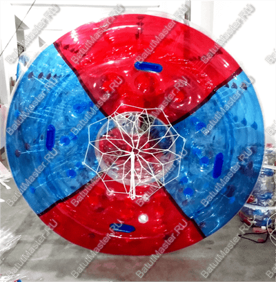 Аттракцион Водный роллер (Гидророллер) ПВХ «Красно-синий» 2*1.8*1.8 м