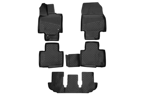 Коврики в салон для TOYOTA Highlander 2019- внедорожник, 5шт. (полиуретан) ELEMENT3DA0N174210K