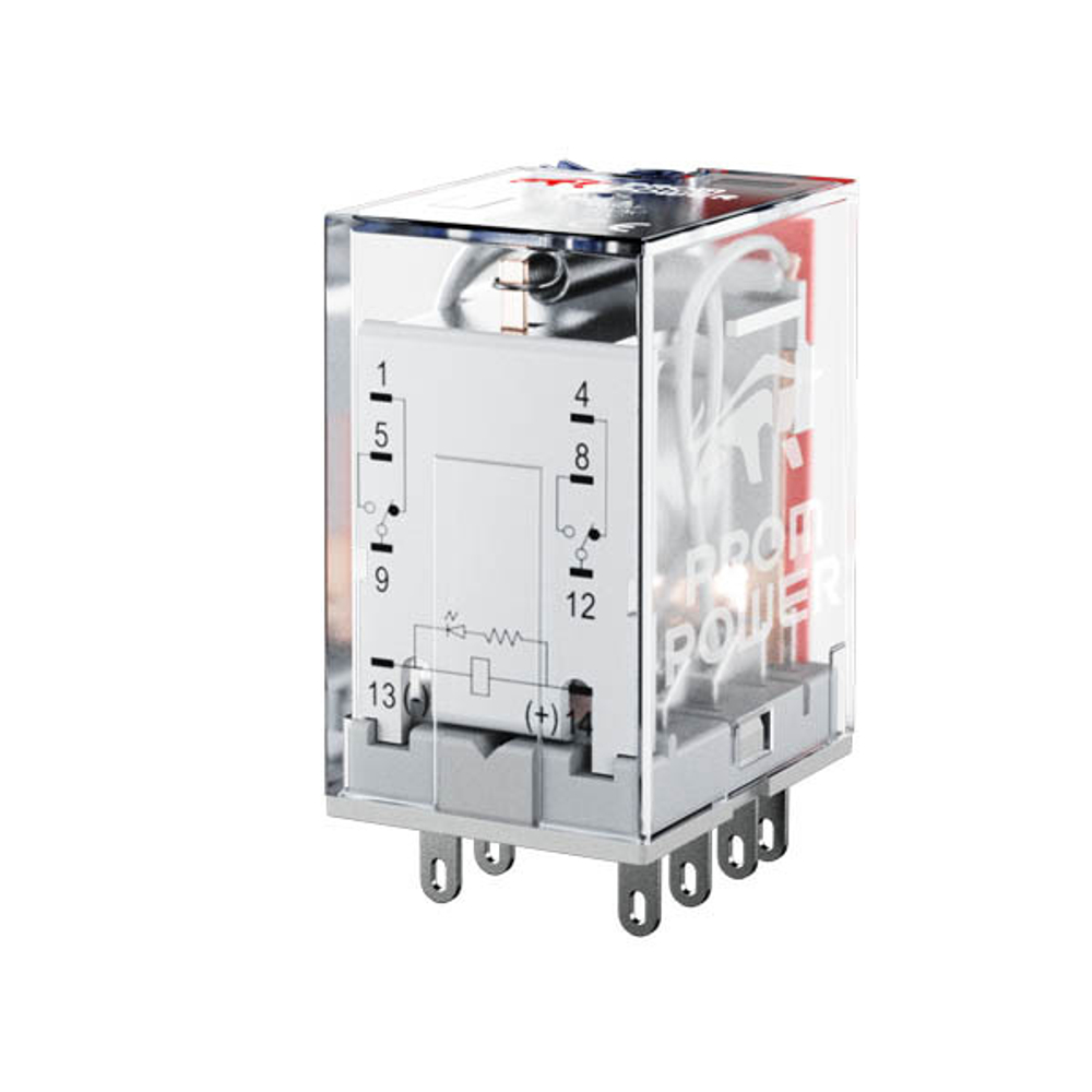 Электромеханическое реле Prompower PMY2N DC12 Двухполюсное Номинальный ток 10А, управление 12VDC