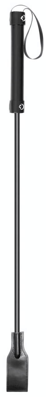 Чёрный стек Square Crop с прямоугольным шлепком - 66 см. (Цвет: черный)