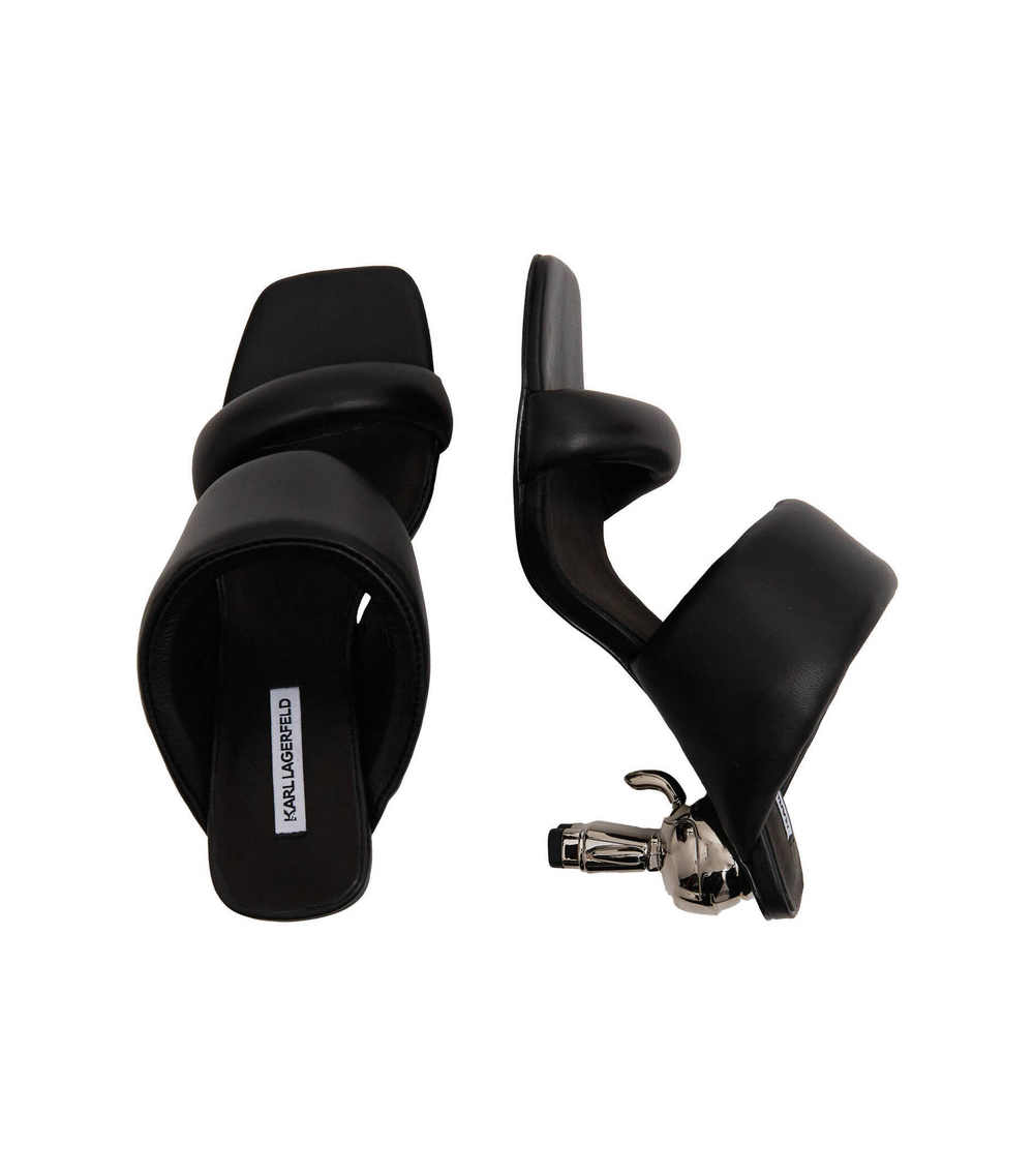 Кожаные шлепанцы Karl Lagerfeld - черный(KL39005)