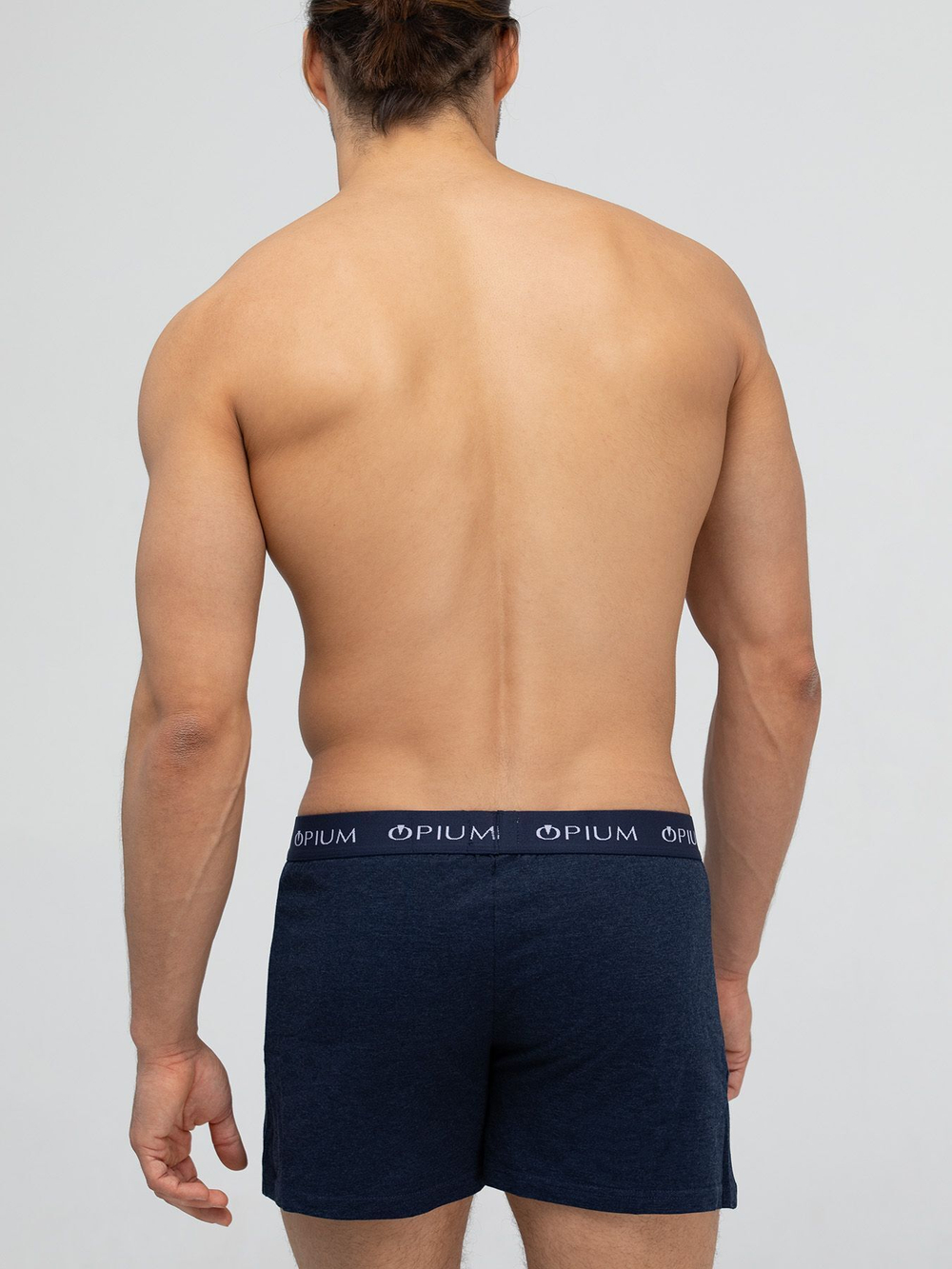 Мужские трусы-шорты с пуговицами (Размер: XXL) (Цвет: темно-синий)