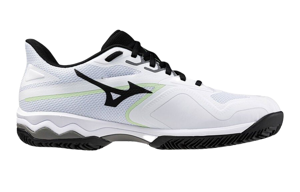 Мужские кроссовки теннисные Mizuno Wave Exceed Light 2 CC - white/metallic gray/black