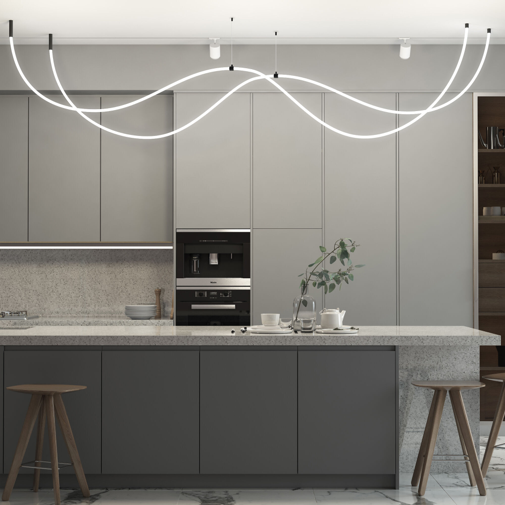 Подвесной трос для круглого гибкого неона Elektrostandard Full light FL 2830 черный 2м