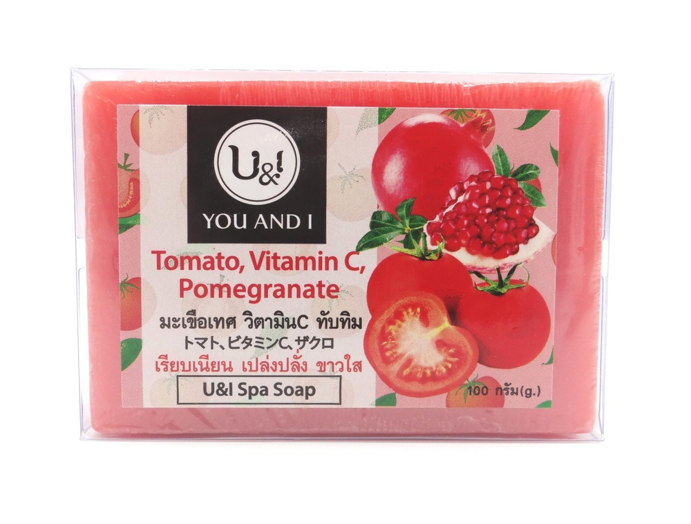Спа мыло с томатом, витамином С, гранатом (U&I Spa Soap Tomato, Vitamin C, Pomegranate), ТМ U&I