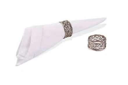 Mukul Goyal Кольца для салфеток решетчатые (набор 6 предметов) Mukul Goyal Lattice Napkin Rings - Set of 6