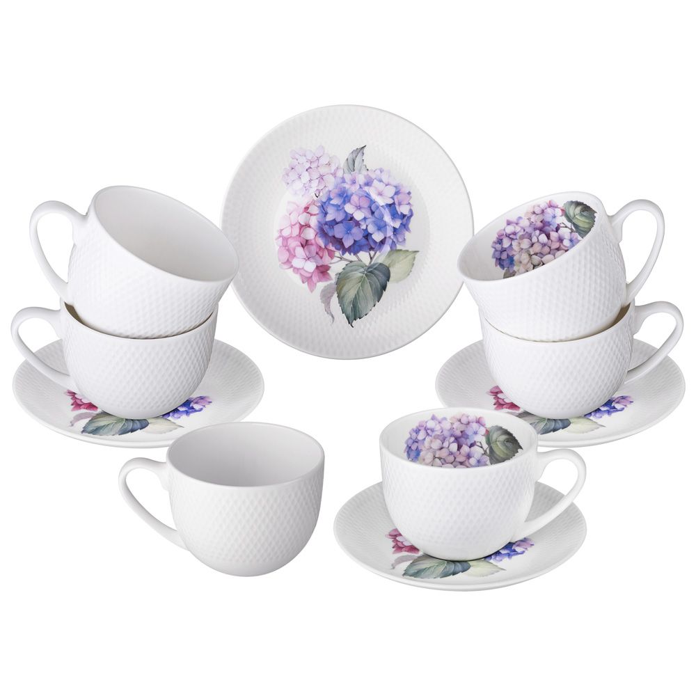 ЧАЙНЫЙ НАБОР LEFARD "HORTENSIA" НА 4 ПЕР. 8 ПР. 330 МЛ (КОР=6НАБ.)