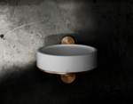 Мыльница Gessi 316, настенная, цвет White/Brass Brushed PVD