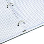 Тетрадь на кольцах БОЛЬШАЯ А4, 215х305 мм, 100 л., твердый картон, клетка, BRAUBERG, "Rhythm", 405407