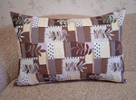 Декоративная гобеленовая наволочка для интерьерной подушки Рябиновый коллаж 68х47