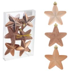 GAEM Набор из 6шт Украшение новогоднее "Звезда", L12,5 W2,5 H18,5 см