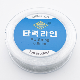 Эластичная нить (резинка) для браслетов, толщина 0,8 мм, цена за катушку 45 м