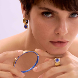 Кольцо с Танзанитом и Бриллиантами, Эмаль, R0178-30/3