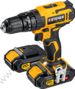 STEHER V1, 20 В, 40 Н·м, 2 АКБ (2 А·ч), ударная дрель-шуруповерт, кейс (CDS-200-2)