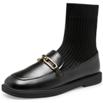 BATA Stretch & Sock Boots Women"s Green/Black/Brown