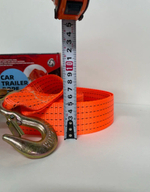 2Т-5М / Трос буксировочный для автомобиля, 2 тонны, длина 5 метров, с крюками, оранжевый, TG (1 шт.)