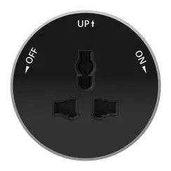 MULTITRACK Розетка универсальная круглая 13 А/250 В АНТРАЦИТ