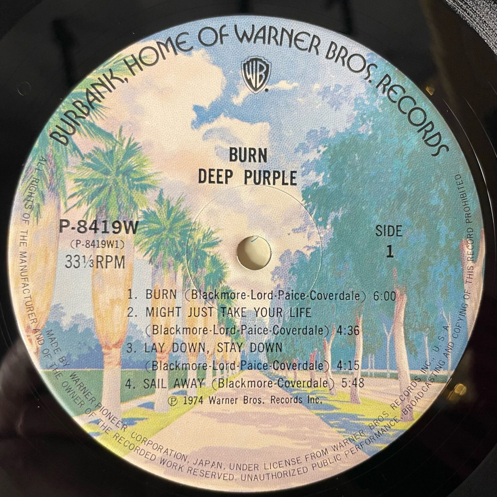 Винтажная виниловая пластинка LP Deep Purple Burn (Japan 1974) (Obi) Might Just Take Your Life