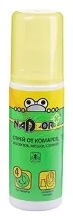 "NADZOR" Спрей от Комаров, Москитов и Мошек (3 часа защиты) 100мл