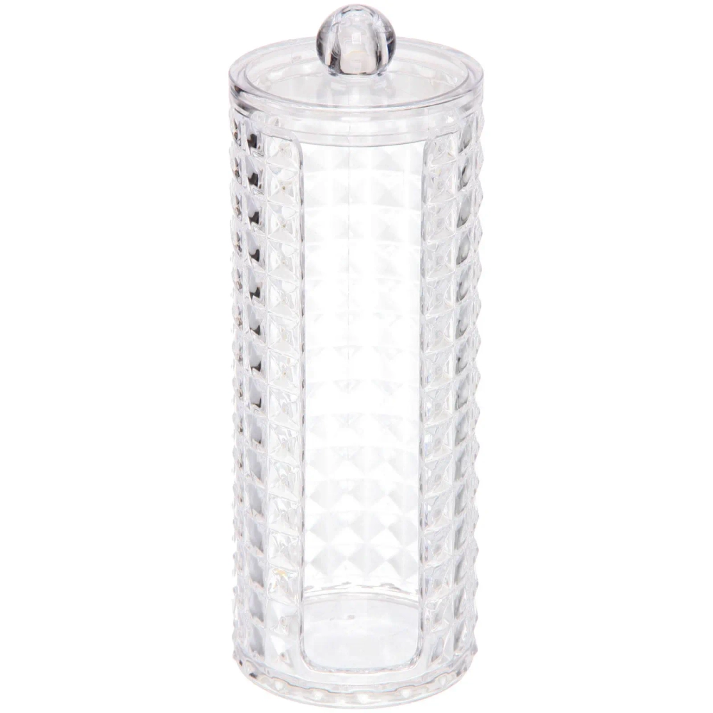 Диспенсер для ватных дисков «КАПЕЛЛА», прозрачный, 7.3*19см