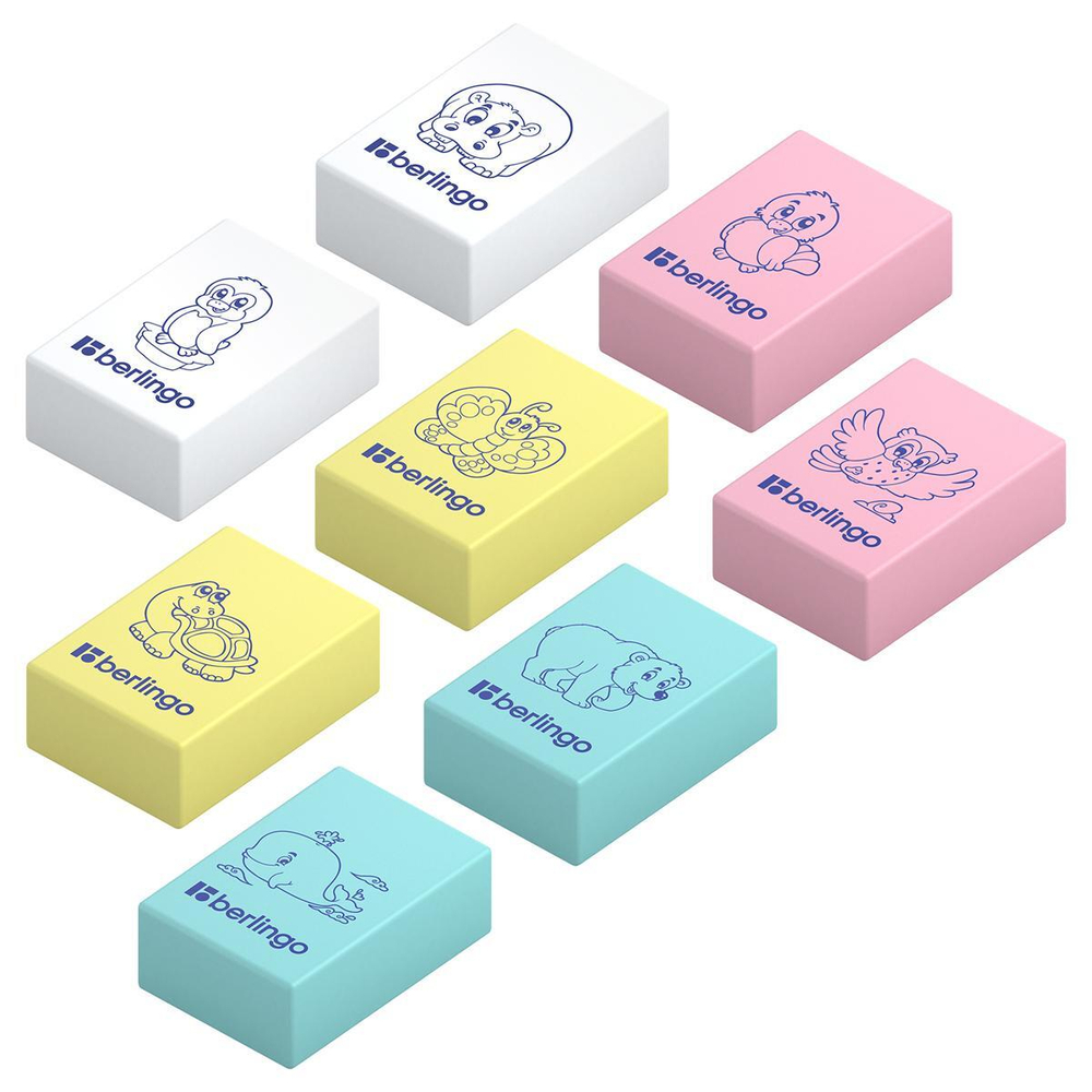 Ластик "Animals", прямоугольные, термопластичная резина 228932 (Berlingo)