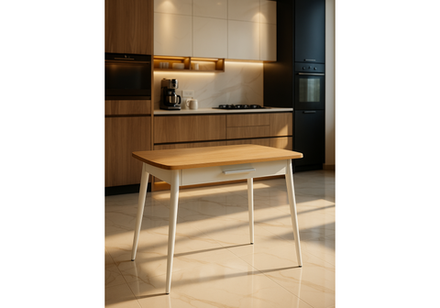 Стол деревянный Woodville Ревари эврика, белый