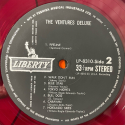 Винтажная виниловая пластинка LP The Ventures Deluxe (Japan 1968) (No Obi) (Red Wax Vinyl)