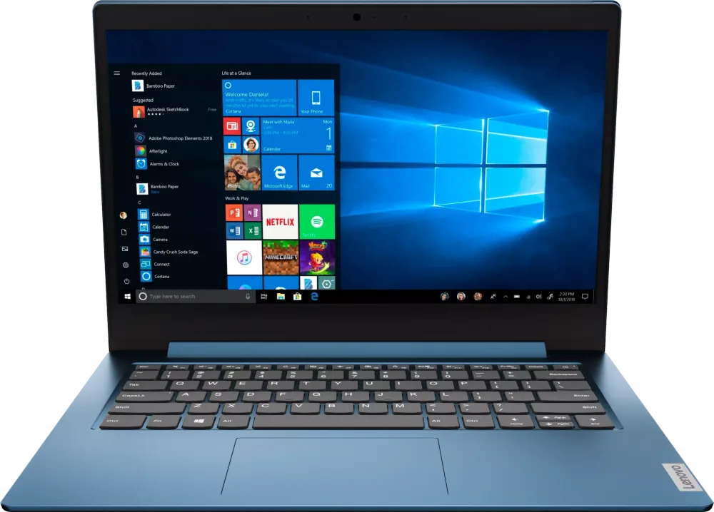 Ноутбук Lenovo IdeaPad 1-14 (82GW0089RU) 14&amp;quot; 1920x1080 (Full HD), AMD Athlon Silver 3050e, 1400 МГц, 4 Гб DDR4, 128 Гб SSD, Radeon Vega 3, Wi-Fi, Bluetooth, Cam, Windows 10 Home (64 bit), синий
