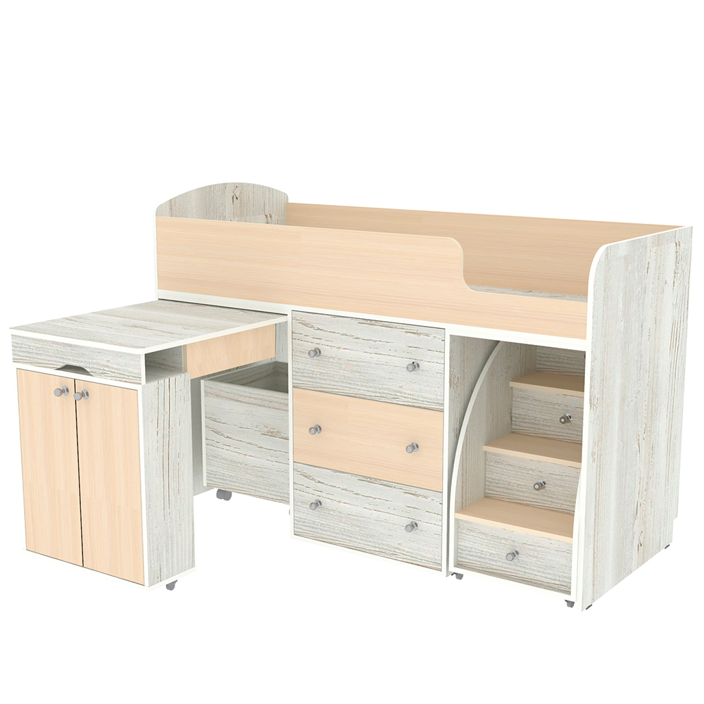 Кровать-чердак КарИВи Малыш Винтерберг  Дуб Молочный