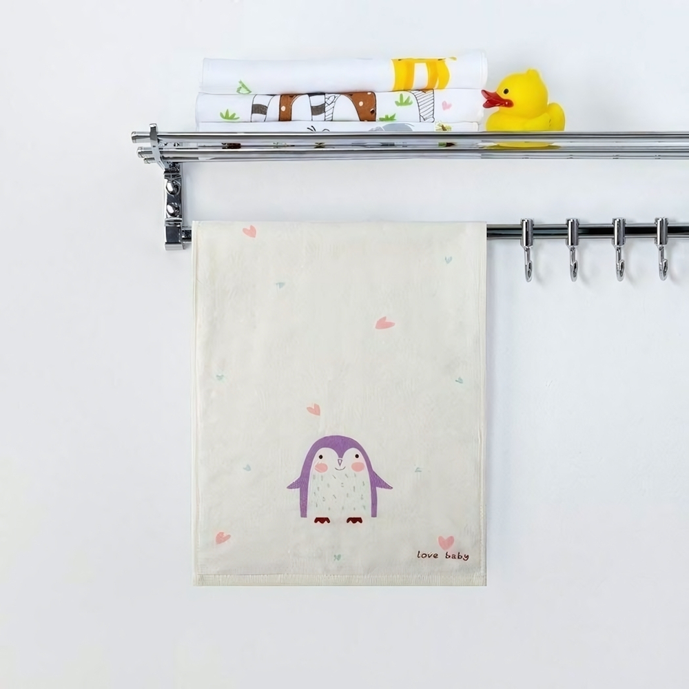 Полотенце двухстороннее Крошка Я "Пингвинчик" 25*50см, хлопок, 4429053 синий