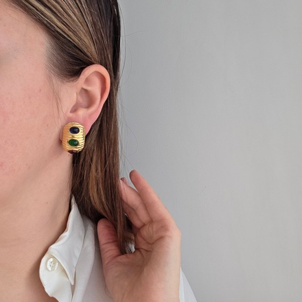 Клипсы Ciner с тремя кабошонами