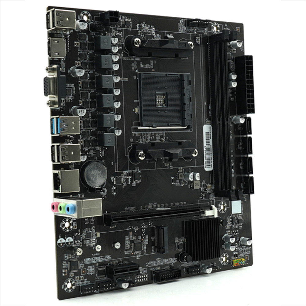 Материнская плата AFOX A320-MA-V4, SocketAM4, mATX, Retail, 2xDDR4, PCIe3.0, 1xM.2, GLAN, 6xUSB2, 4xUSB3, VGA, HDMI