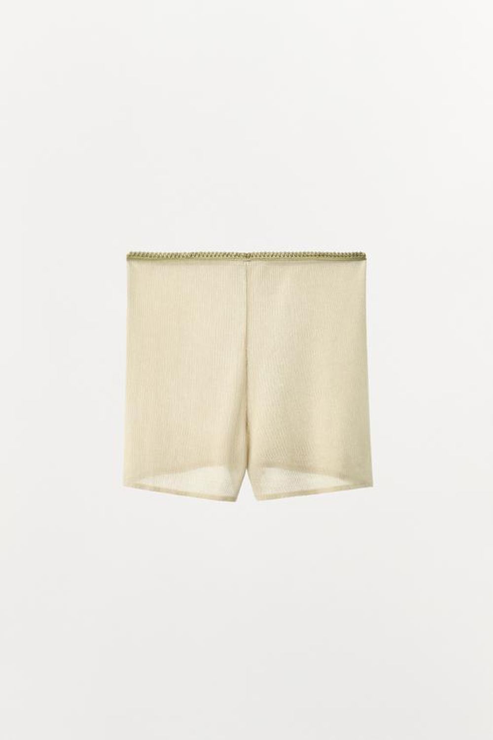 ZARA КОМБИНИРОВАННЫЕ ТРИКОТАЖНЫЕ ШОРТЫ, ЗОЛОТИСТЫЙ