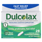 Dulcolax, лечебные слабительные свечи, 28 свечей в форме удобной формы