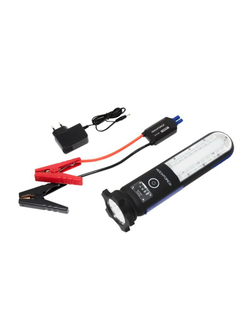 Фонарь светодиодный аккумуляторный с накопителем и функцией пуска а/м(12V,12000mAH,400Amp,480/60Lumen-бок/торц.свет,водонепр.IP54, магит,инд. зарядки) RockForce##Rock FORCE RF-01396