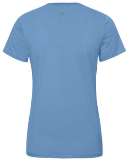 Женская футболка теннисная Head Club Lucy T-Shirt W - sky blue/yellow