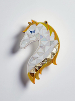 Набор для творчества стеклянная мозаика Елочная игрушка Лошадь Символ года.