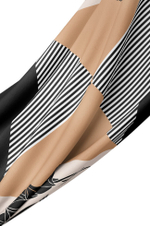 8398 Платок женский (бежево-черный принт)