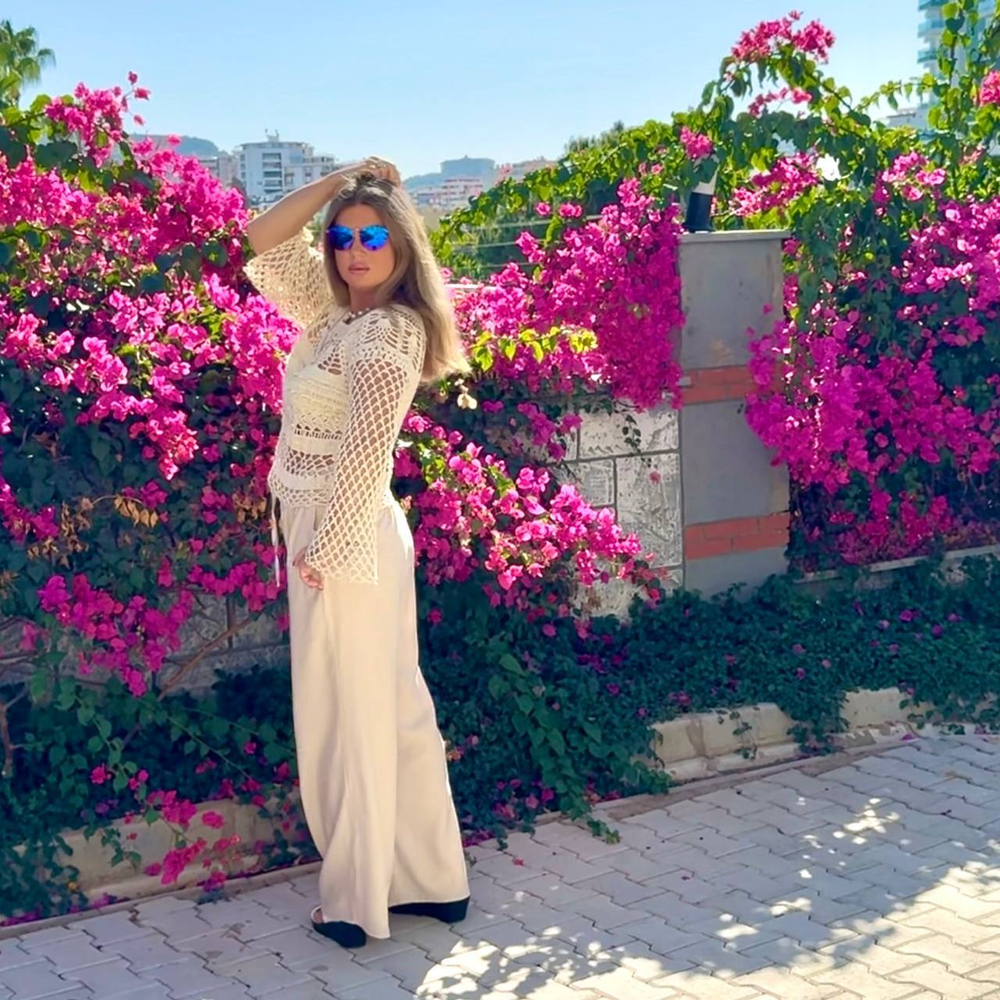 Марафон по вязанию джемпера без швов "Pretty" - реглан крючком по кругу