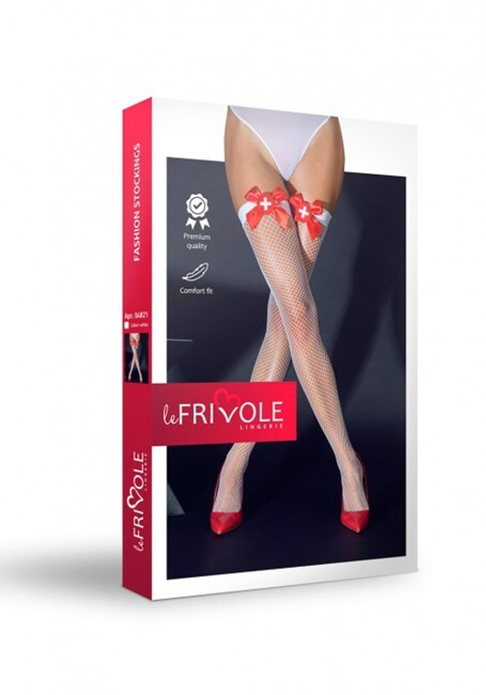 Белые чулочки медсестры с сеточку SM (2/3) (Цвет: белый)