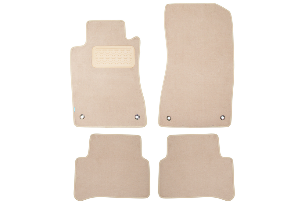 Коврики в салон для MERCEDES-BENZ E-Class W211 АКПП 2002-2006, 2006-2009, седан, 4 шт. (текстиль, бежевые) KLEVER04343622112KH
