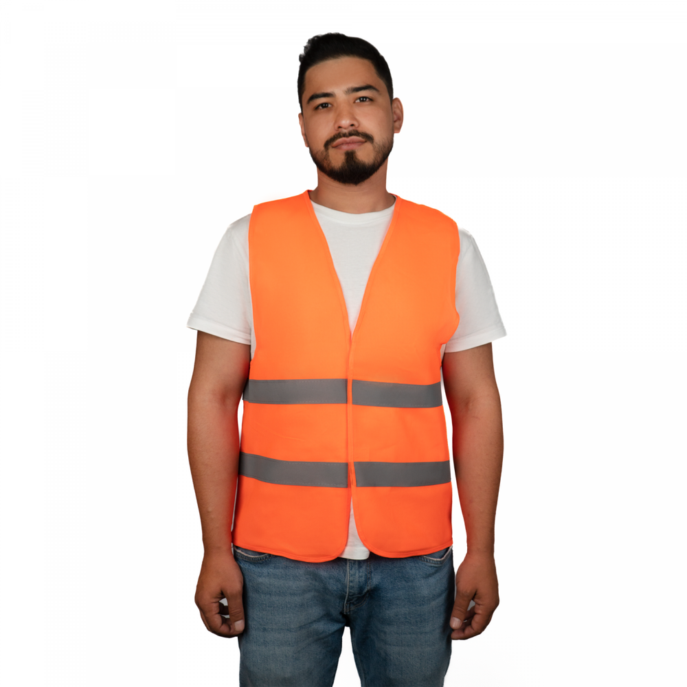 Рабочий жилет не утепленный оранжевый р. 52-54 (XL) сигнальный 2 СОП сетка 70 г.