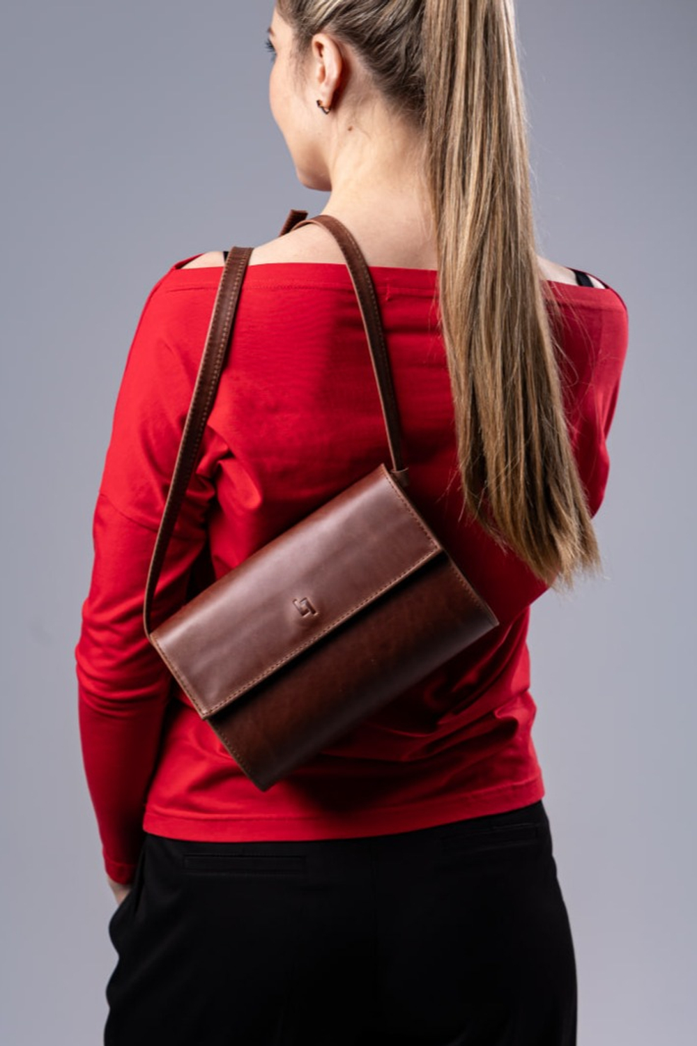 Louis Lefevre Сумка женская натуральная кожа через плечо маленькая охра