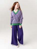 Джемпер для девочки AT954 сиренево-зеленый