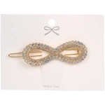 Зажим для волос 1шт на блистере «БИСКВИТ», бесконочность, цвет золото, 6*1.5см●